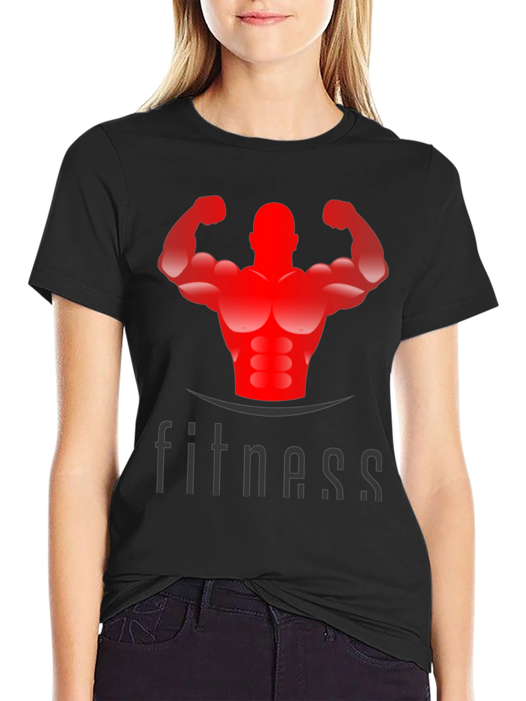 Fitness Graphic Black T-Shirt