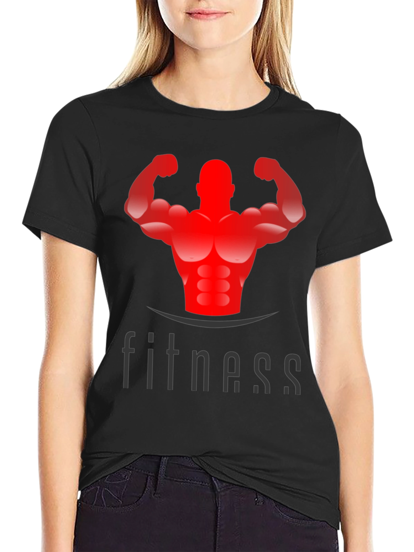 Fitness Graphic Black T-Shirt