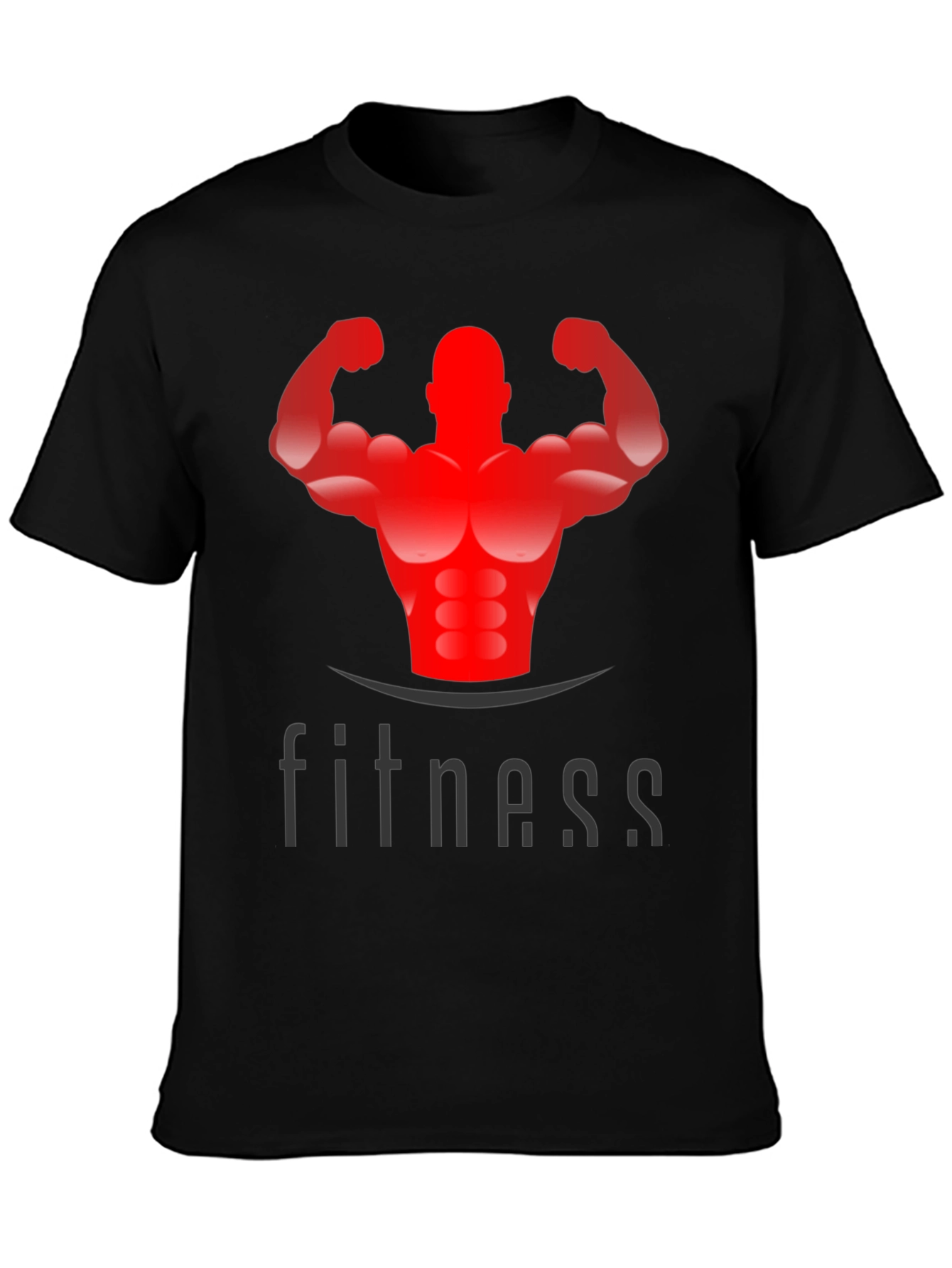 Fitness Graphic Black T-Shirt