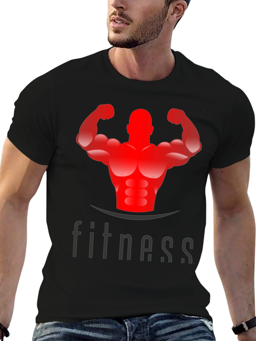 Fitness Graphic Black T-Shirt