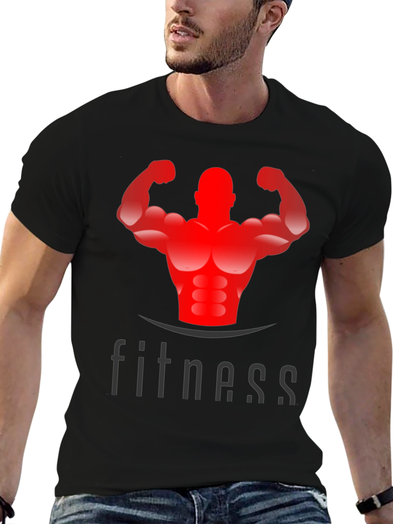 Fitness Graphic Black T-Shirt