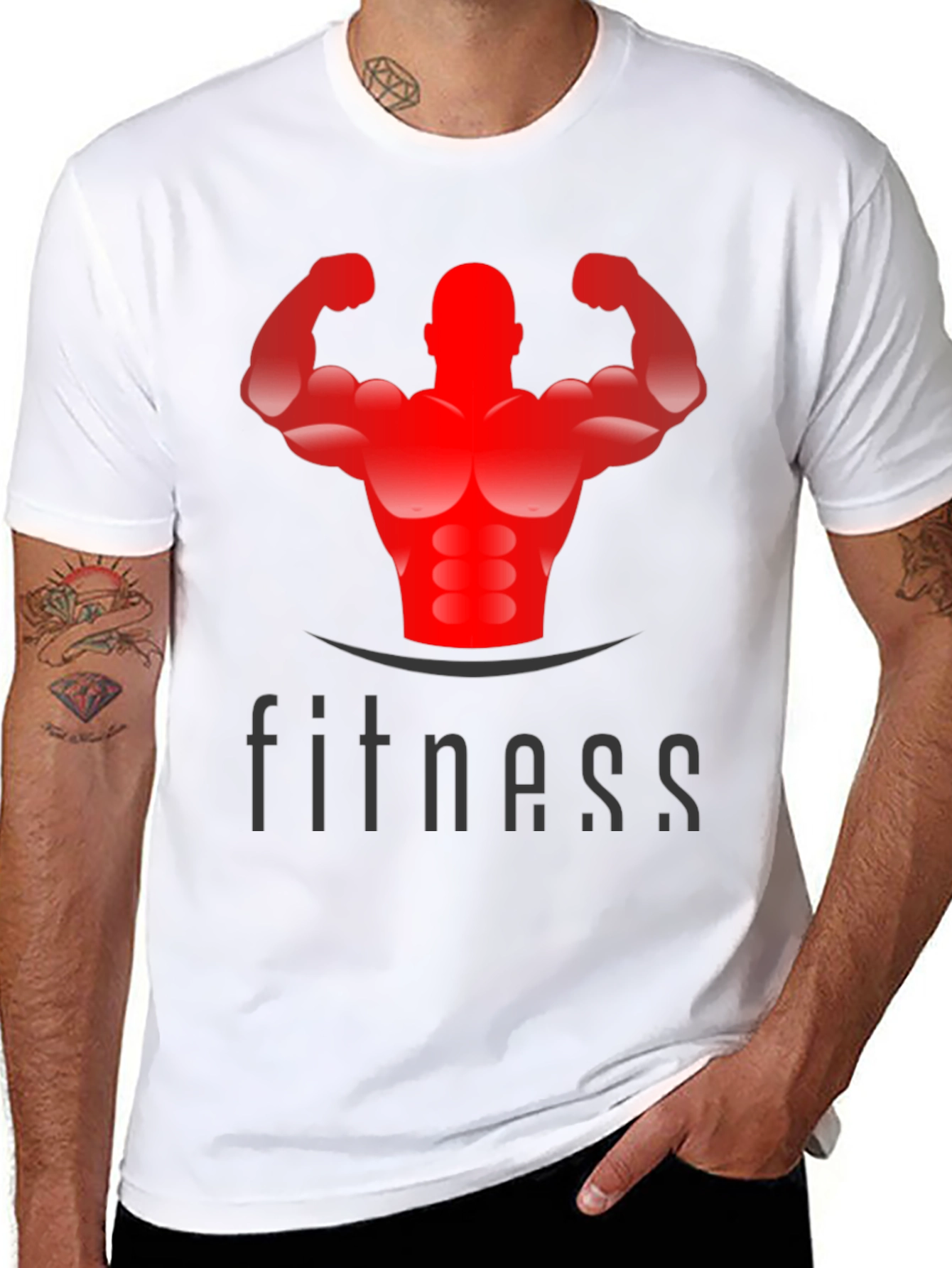 Fitness Graphic Black T-Shirt