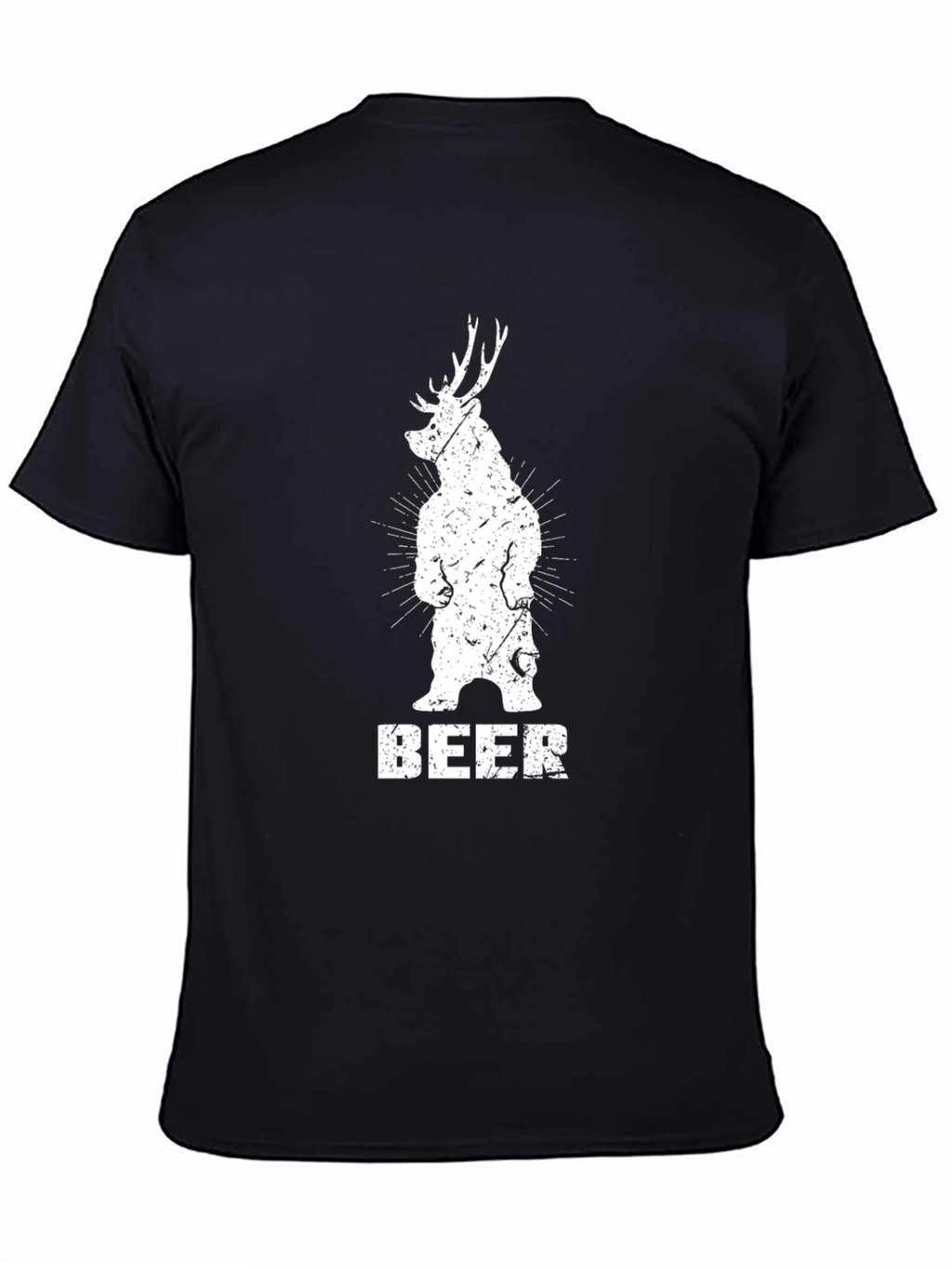 Bear Deer Beer Graphic Tee - Black
