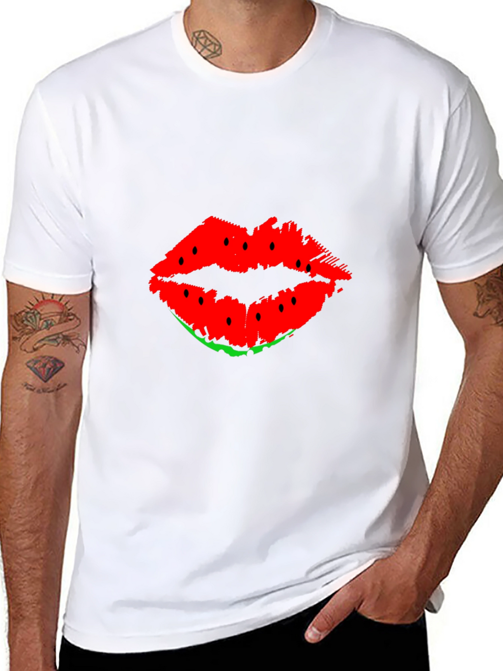 Watermelon Lips Graphic T-Shirt