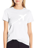 Aviation Silhouette Graphic Tee - Black