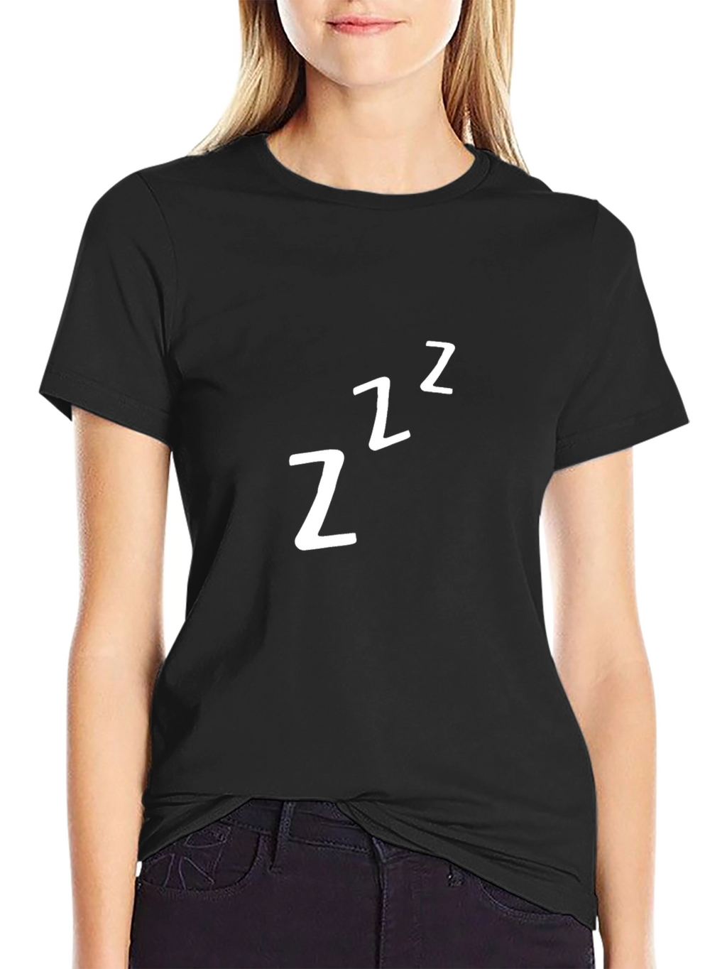 Mens Black Sleepy ZZZ Graphic T-Shirt