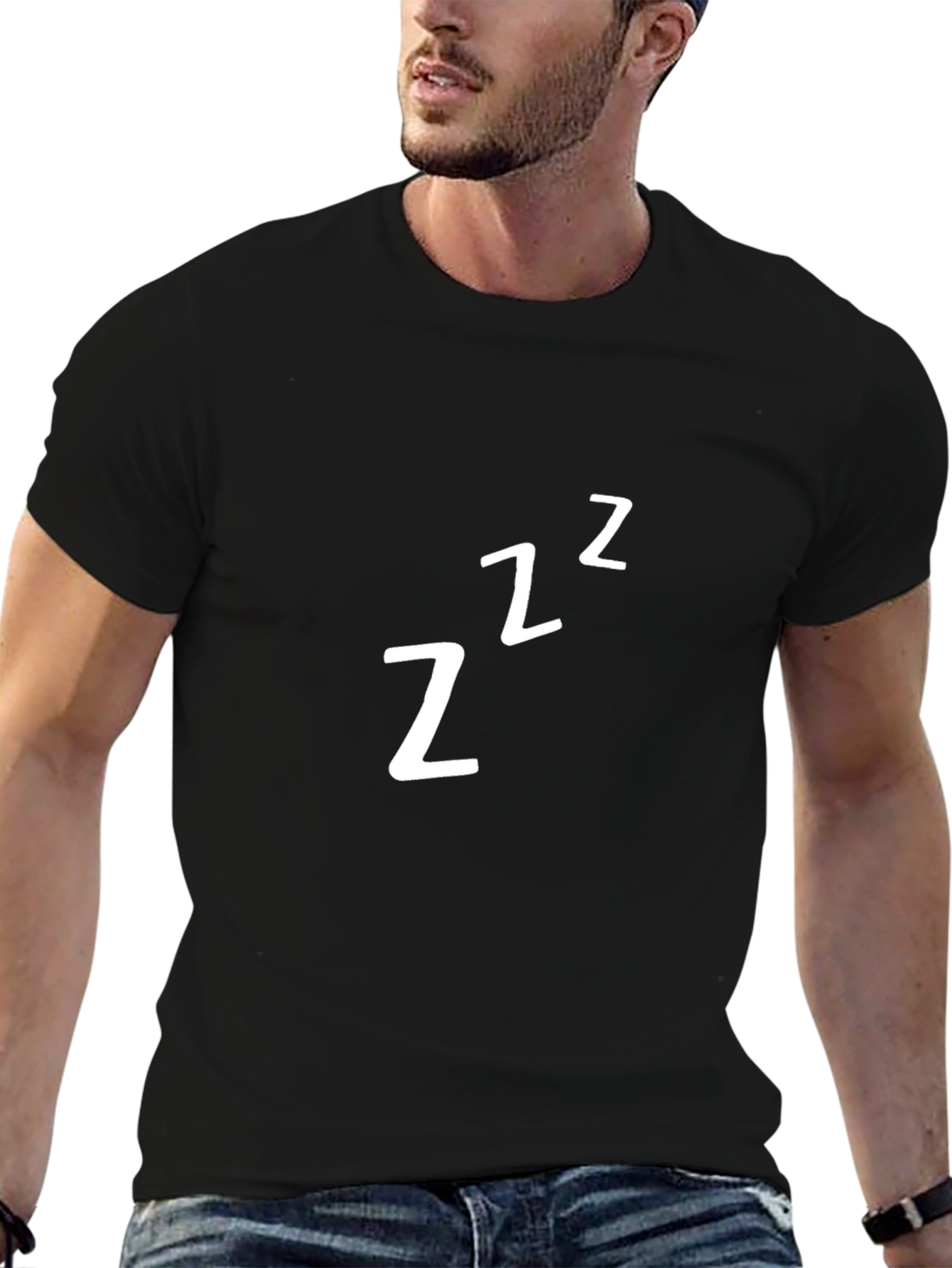 Mens Black Sleepy ZZZ Graphic T-Shirt
