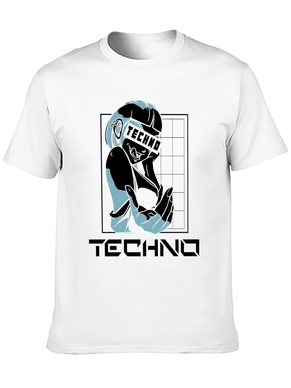 Techno Graphic T-Shirt - Stylish Black Tee