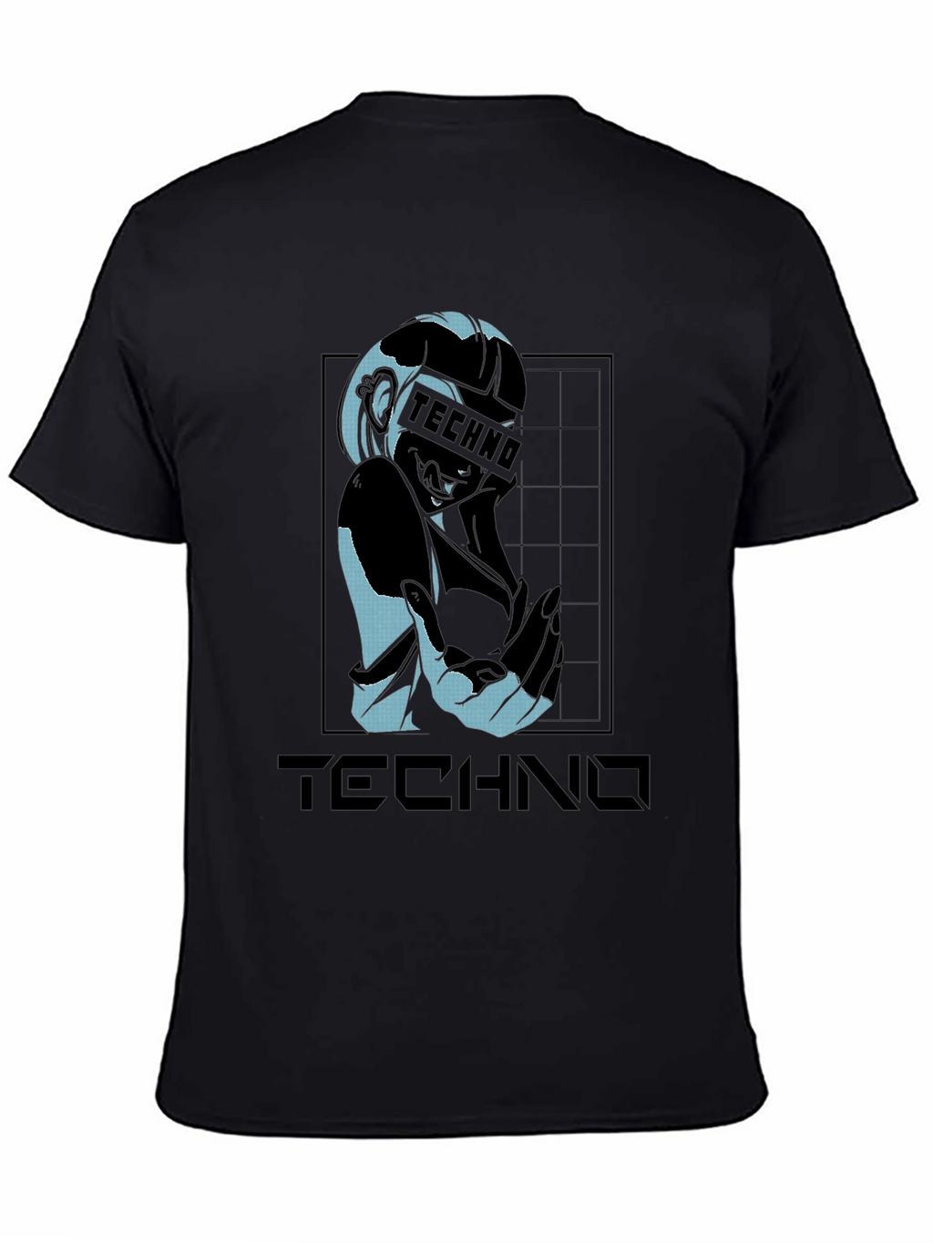 Techno Graphic T-Shirt - Stylish Black Tee
