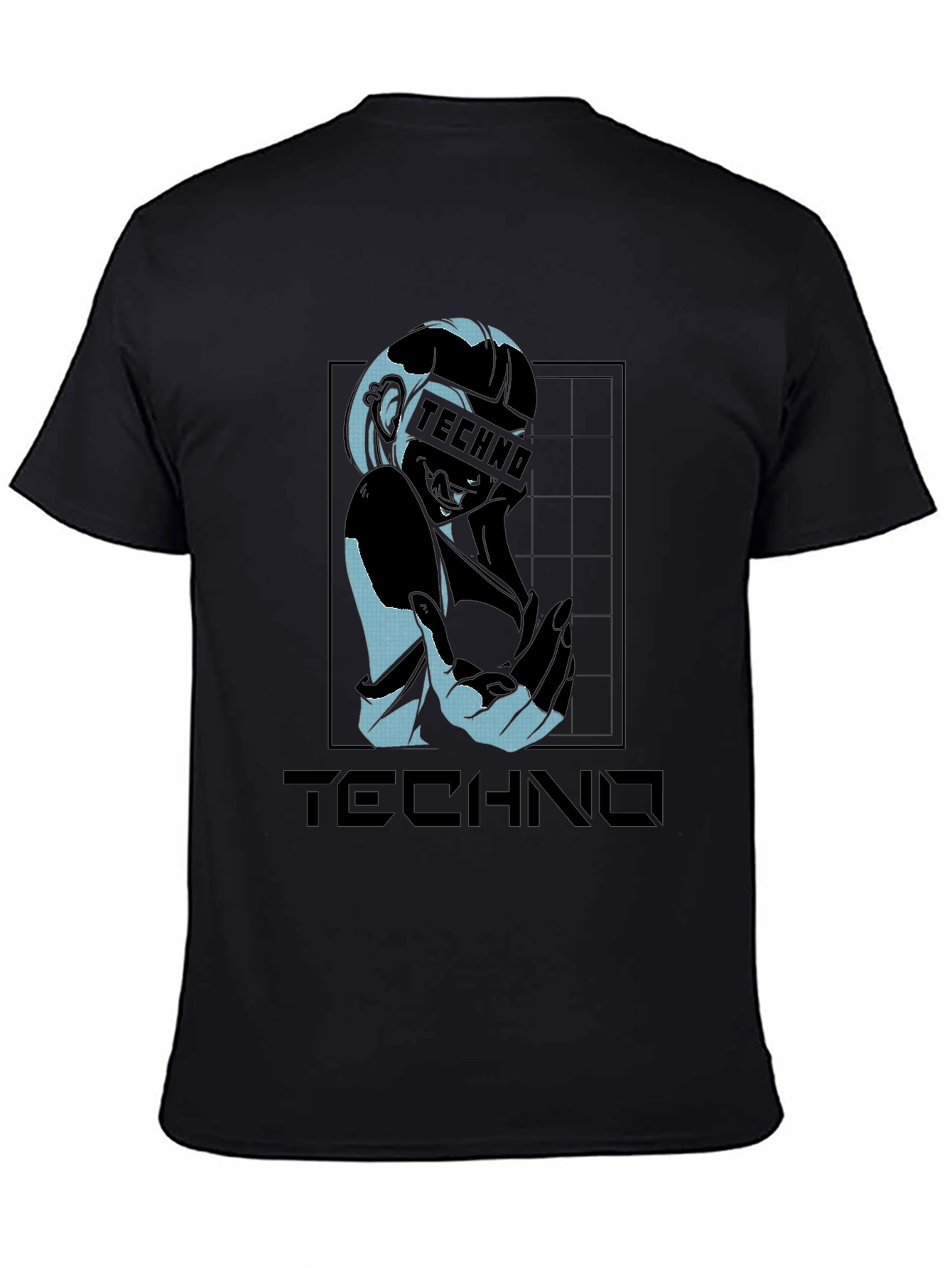 Techno Graphic T-Shirt - Stylish Black Tee