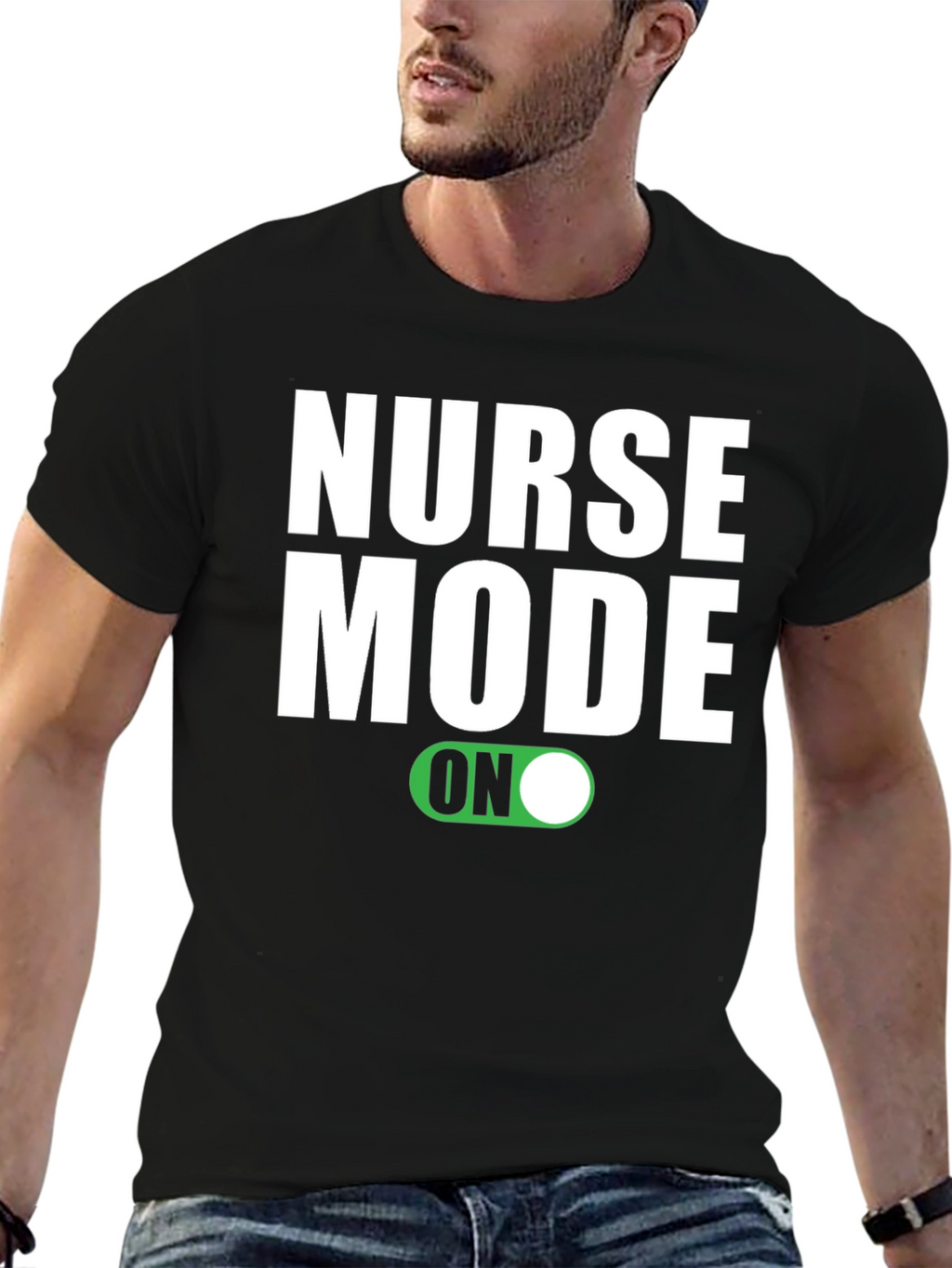 Nurse Mode ON Graphic T-Shirt - Black