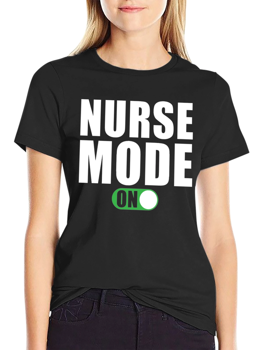 Nurse Mode ON Graphic T-Shirt - Black