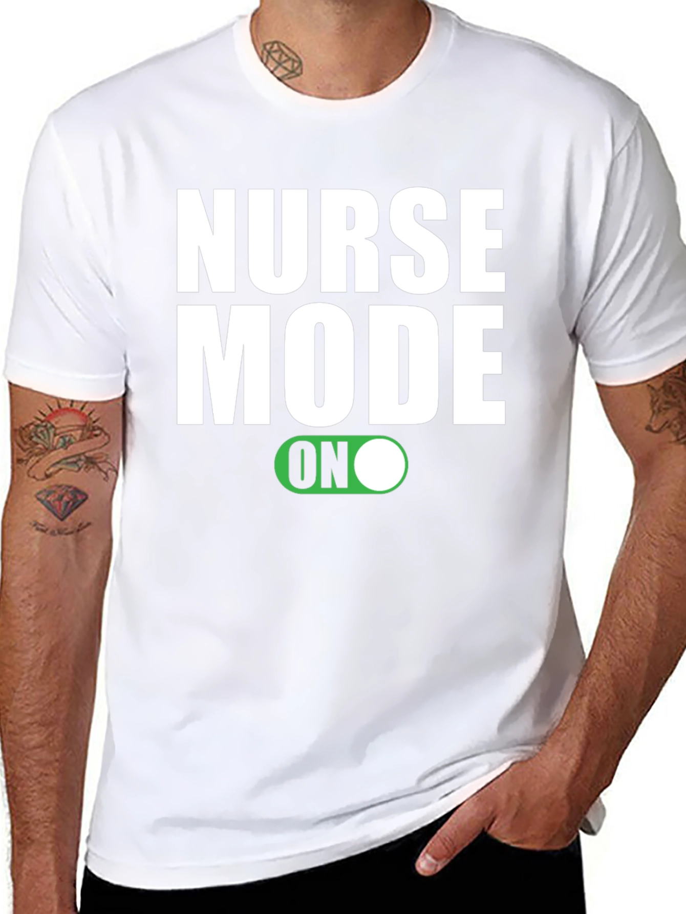 Nurse Mode ON Graphic T-Shirt - Black