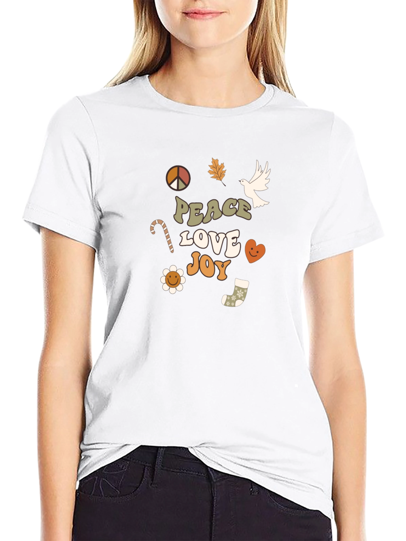 Peace Love Joy Graphic T-Shirt