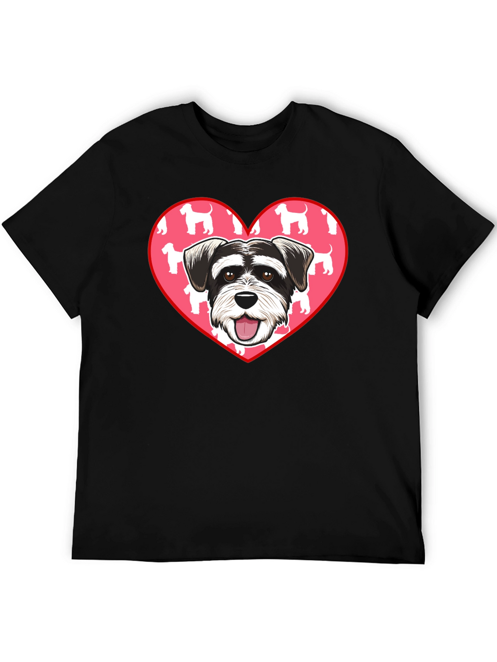 Schnauzer Dog Heart T-Shirt