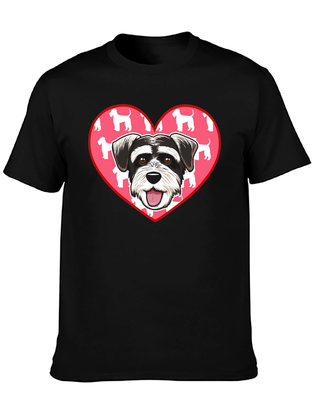Schnauzer Dog Heart T-Shirt