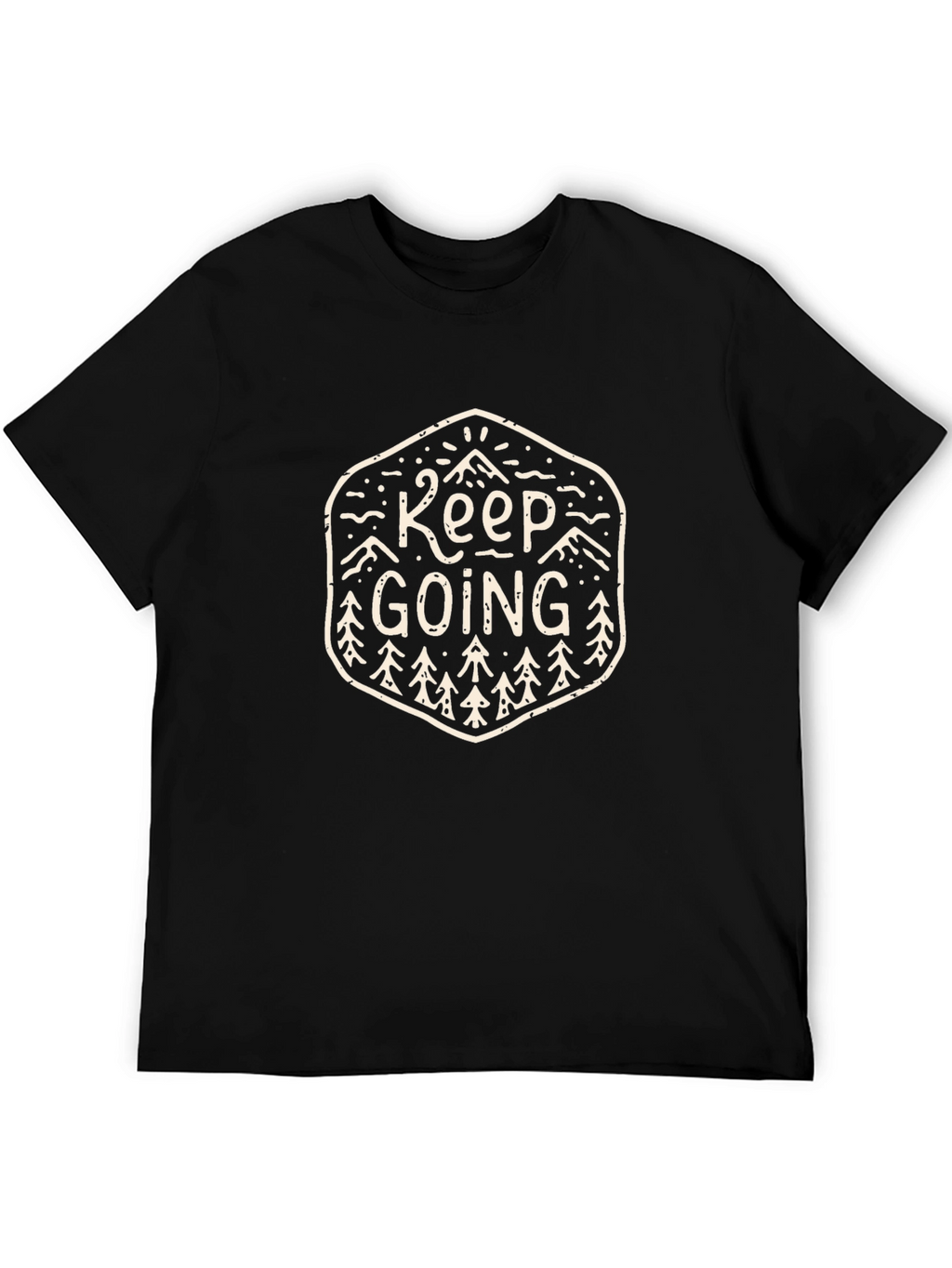 Keep Going Black Graphic T-Shirt