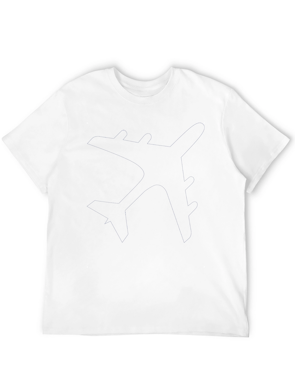 Mens Black Graphic Tee - Airplane Design