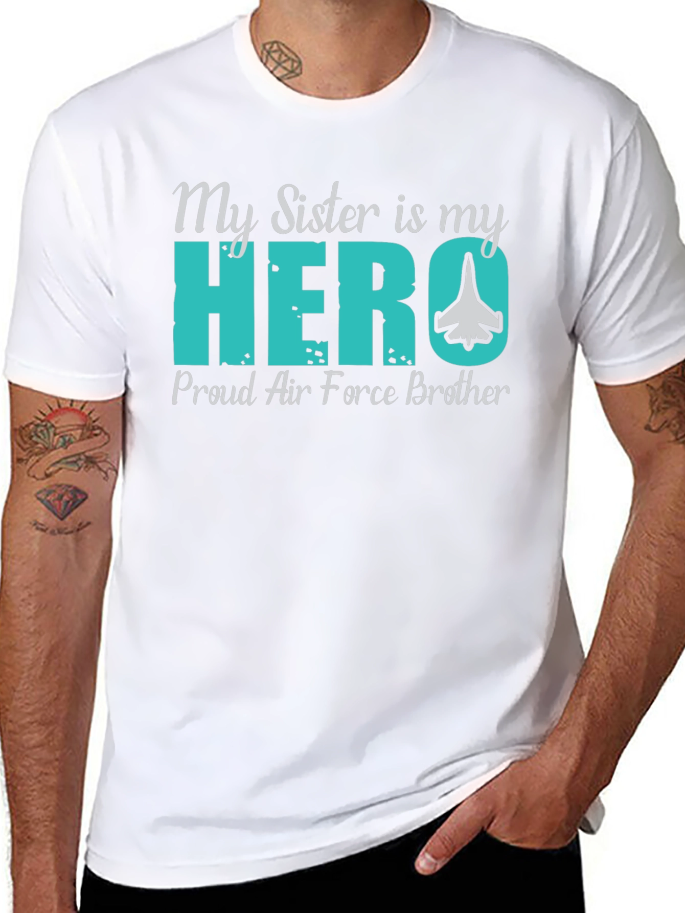 Proud Air Force Brother T-Shirt - My Sister is My Hero
