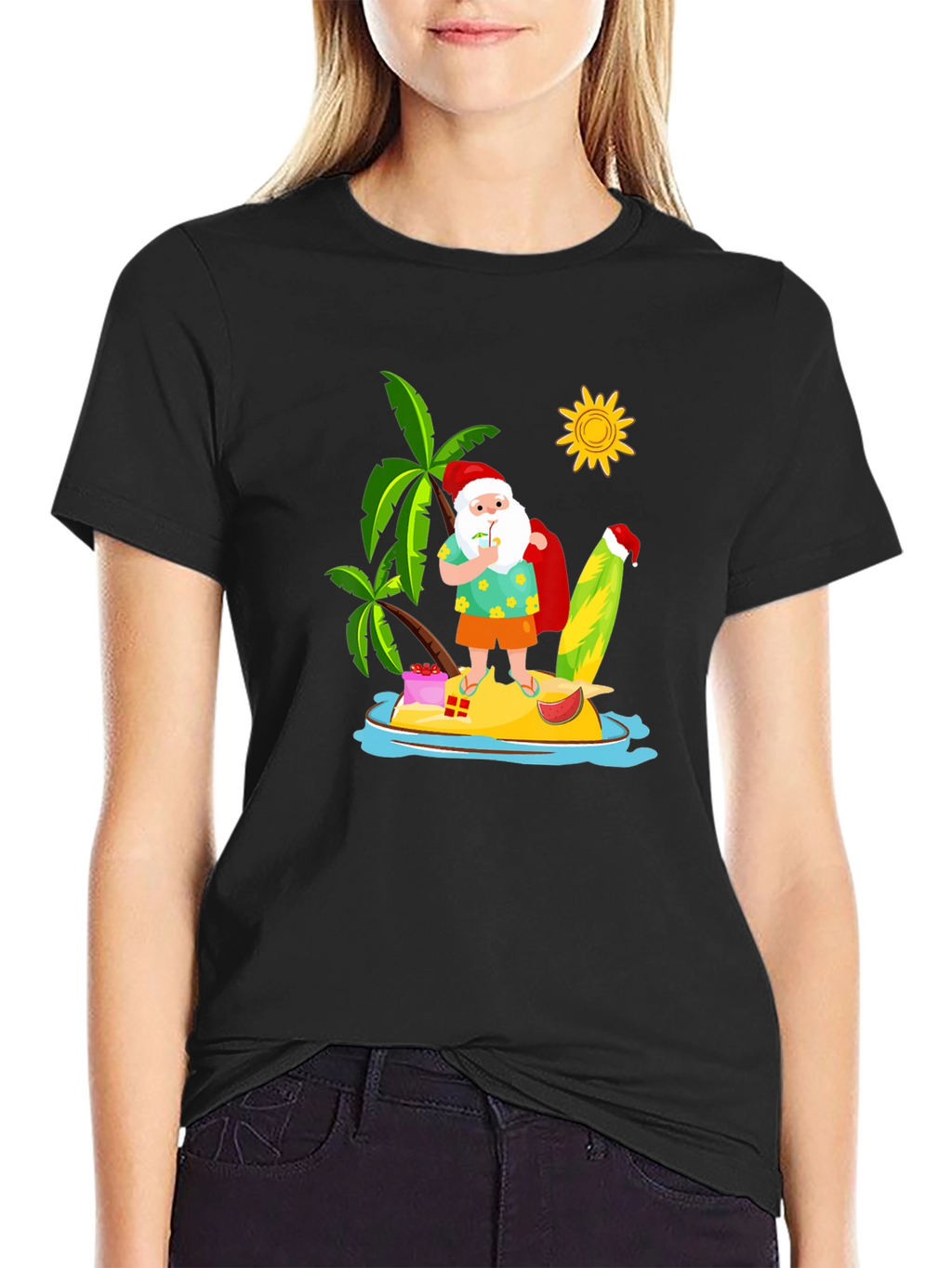 Tropical Santa T-Shirt - Summer Holiday Tee