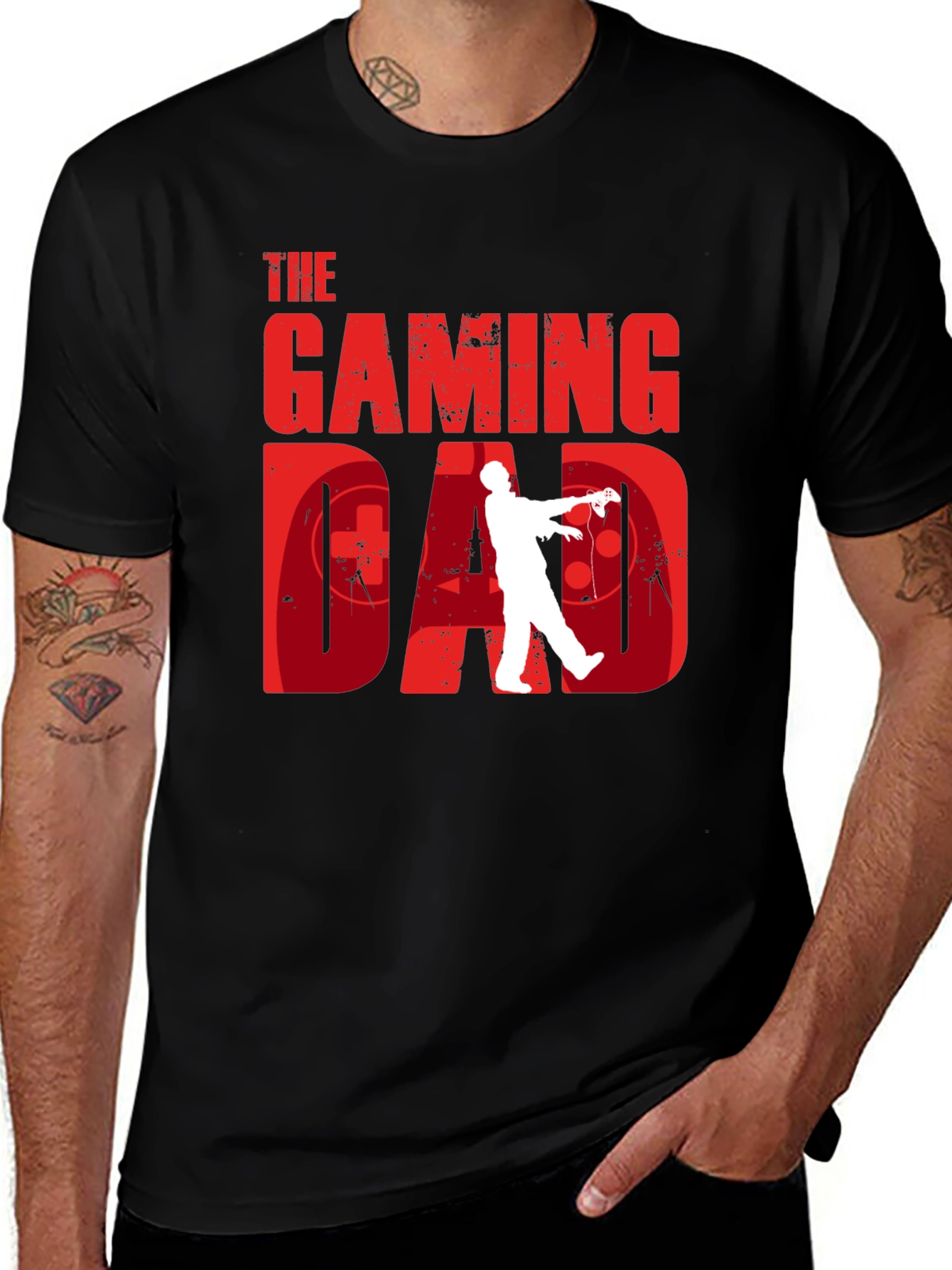 Gaming Dad T-Shirt - Gamer Zombie Graphic Tee