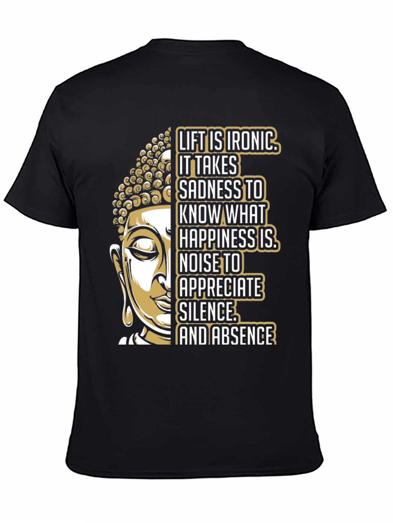 Buddha Graphic Print T-Shirt - Ironic Life