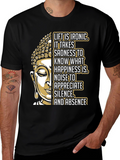 Buddha Graphic Print T-Shirt - Ironic Life