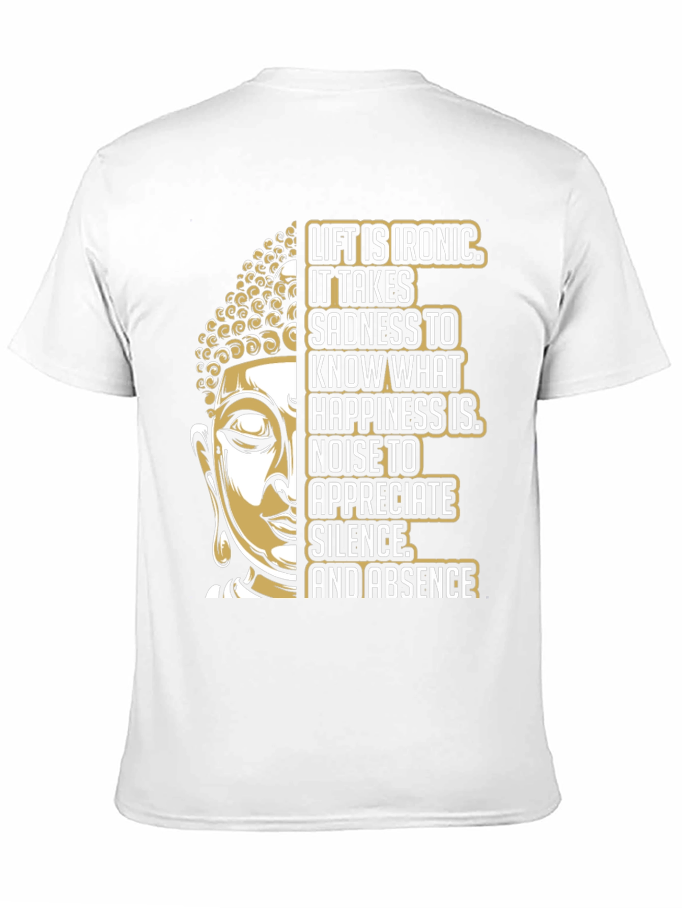 Buddha Graphic Print T-Shirt - Ironic Life