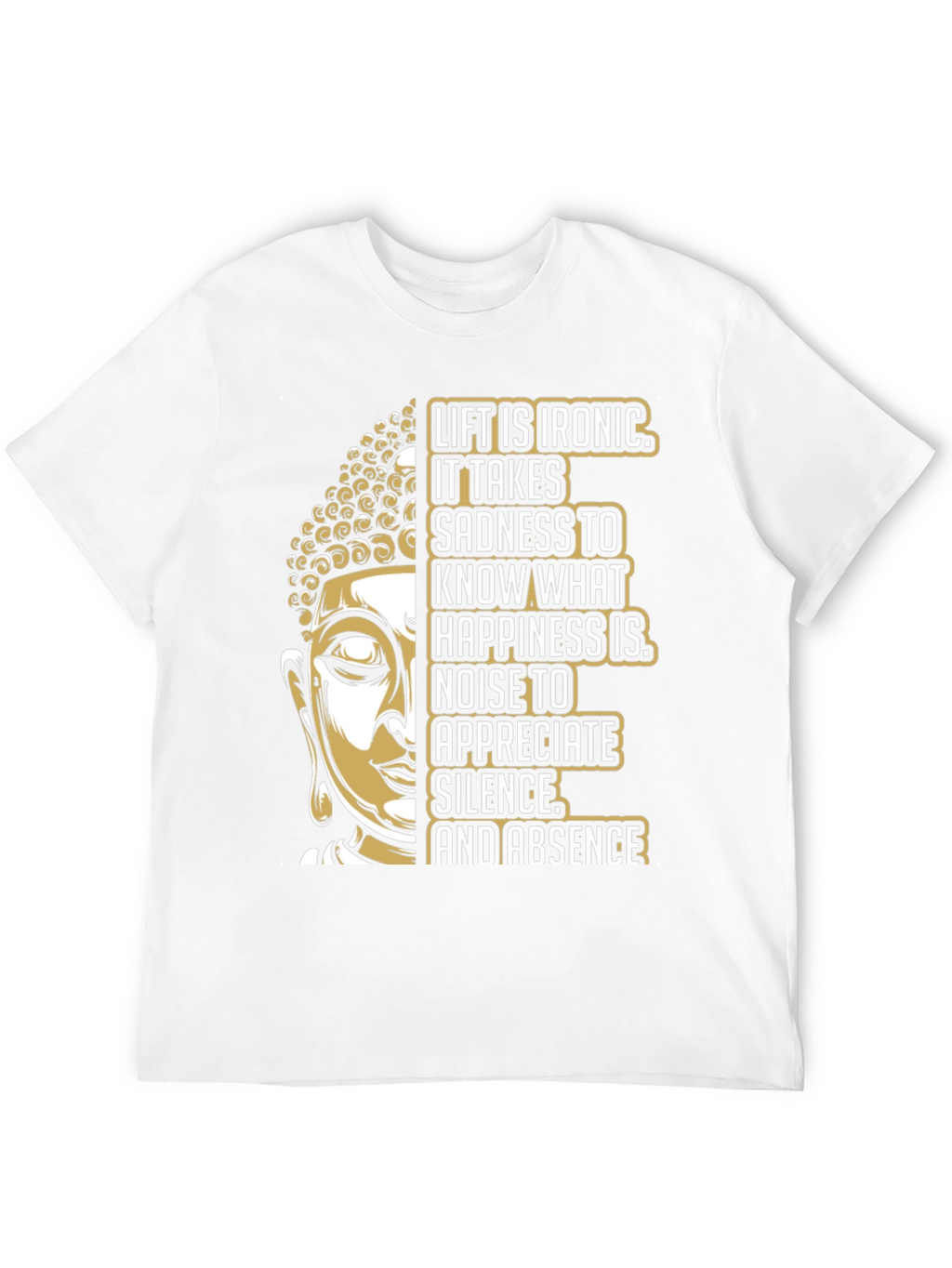 Buddha Graphic Print T-Shirt - Ironic Life
