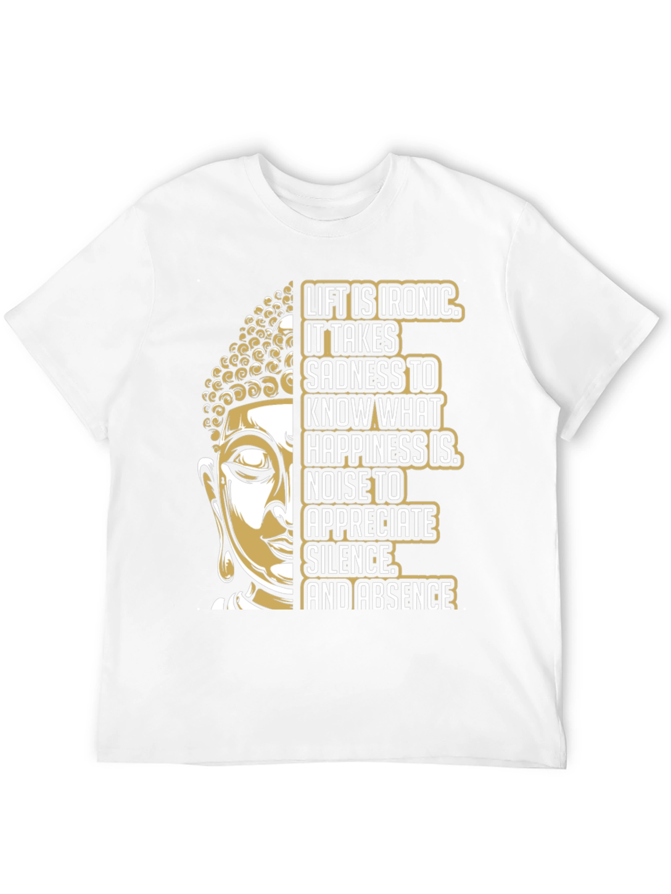 Buddha Graphic Print T-Shirt - Ironic Life