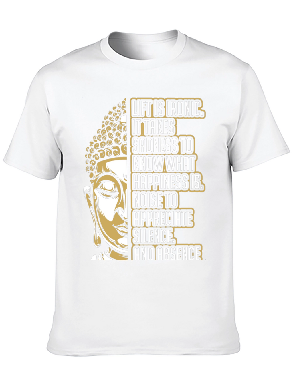 Buddha Graphic Print T-Shirt - Ironic Life