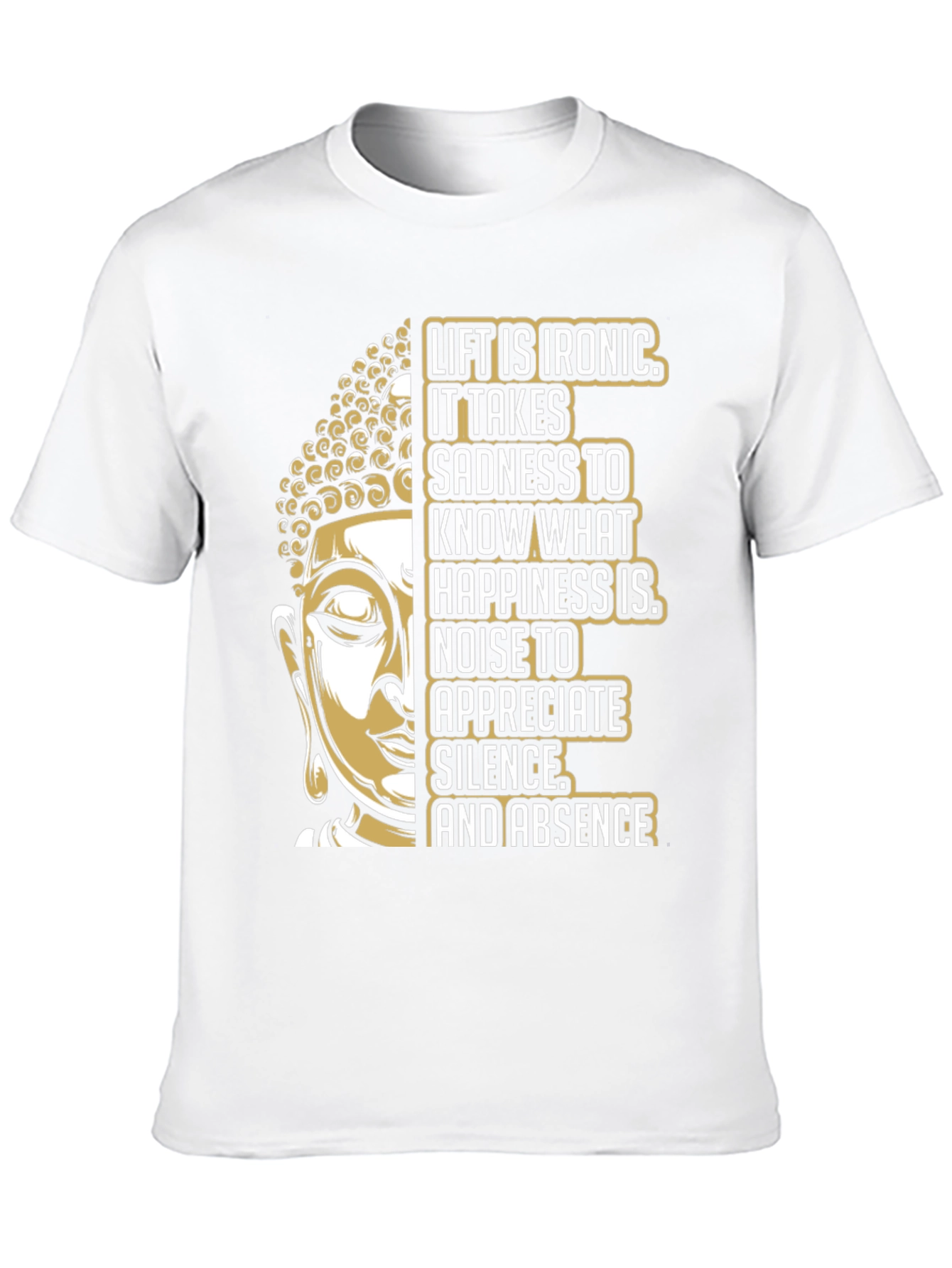 Buddha Graphic Print T-Shirt - Ironic Life