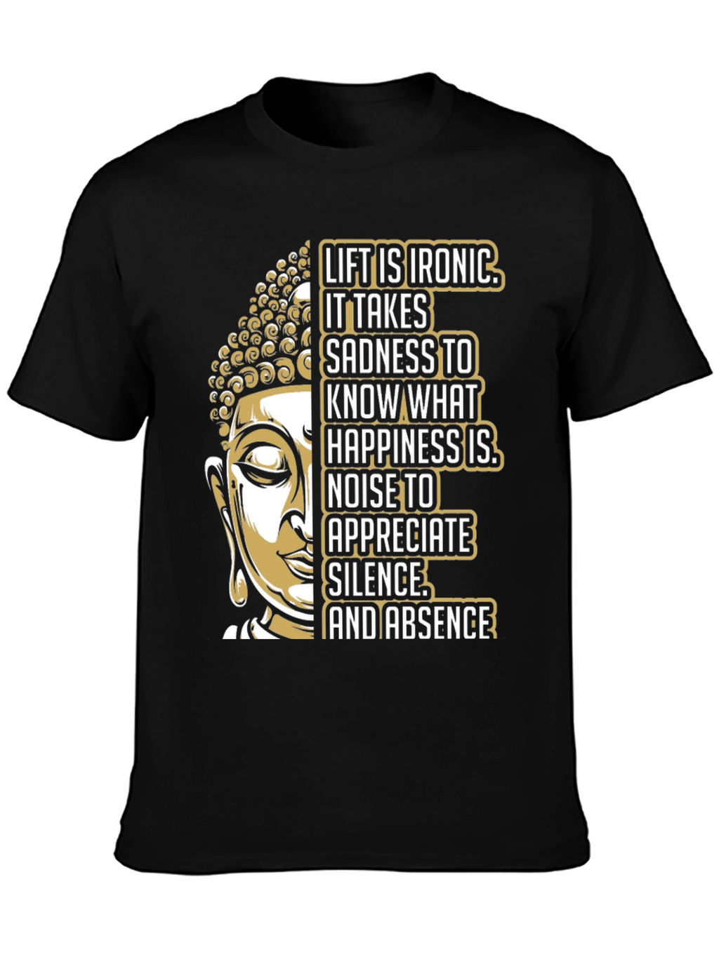 Buddha Graphic Print T-Shirt - Ironic Life