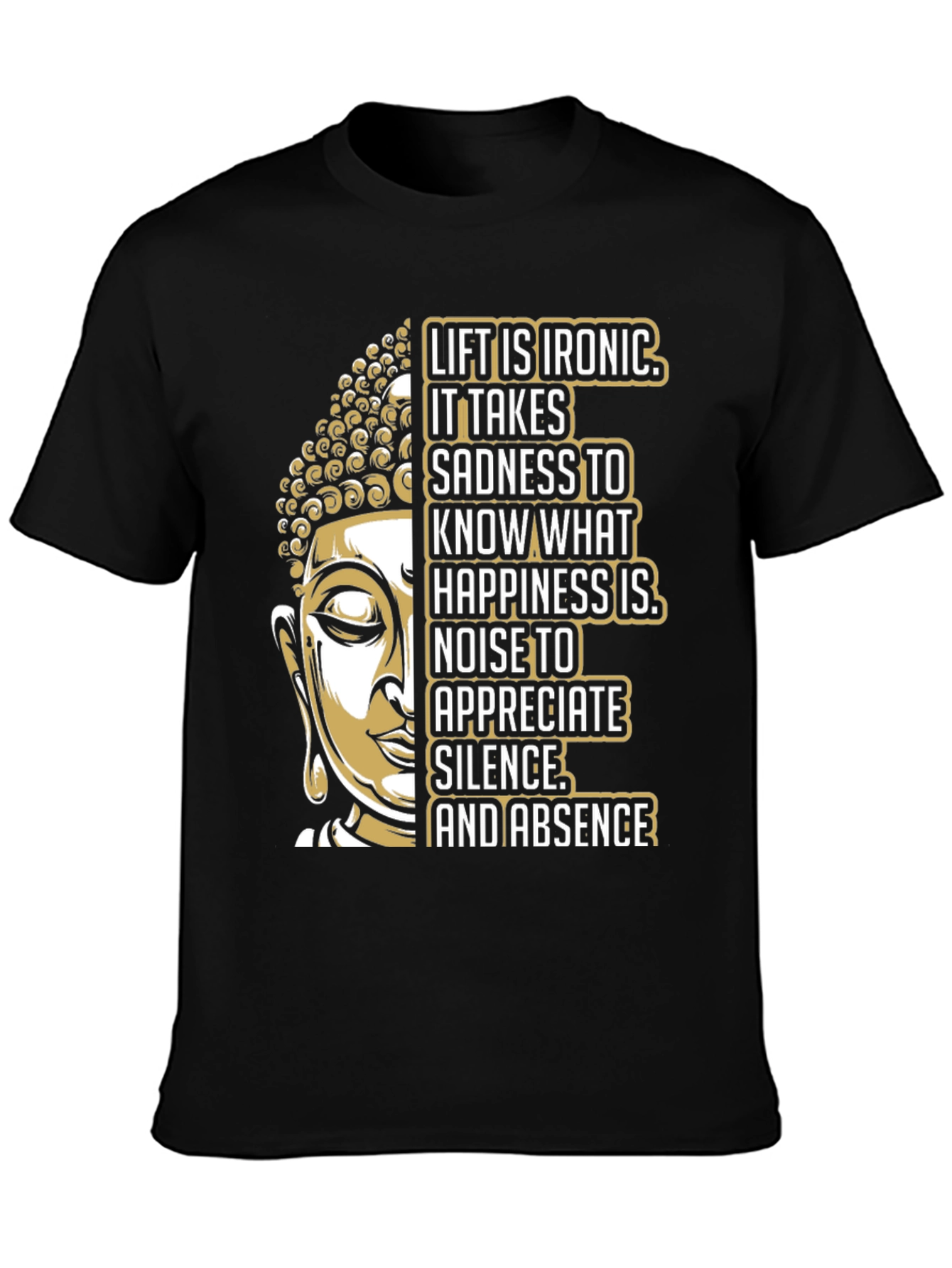 Buddha Graphic Print T-Shirt - Ironic Life