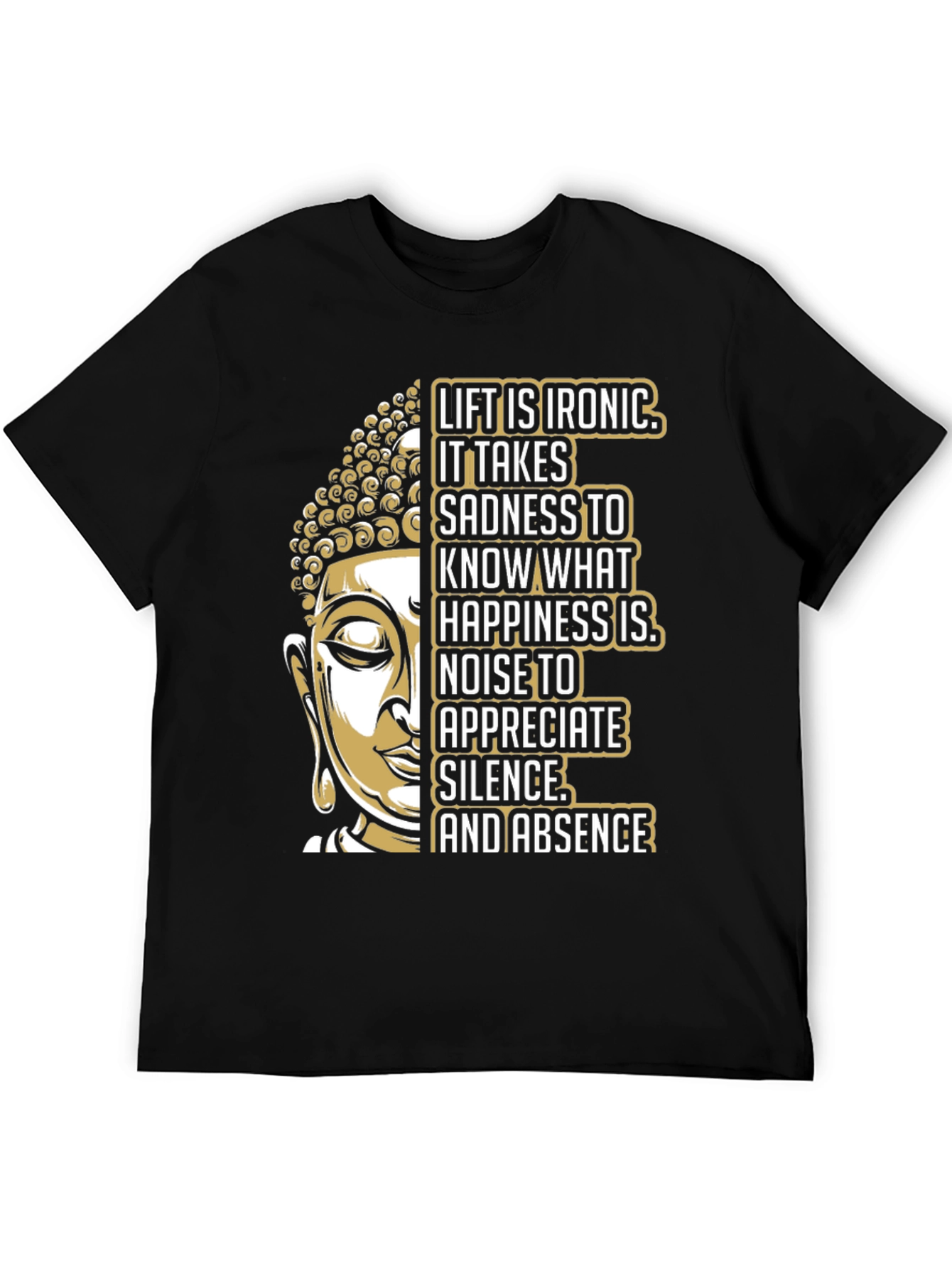 Buddha Graphic Print T-Shirt - Ironic Life