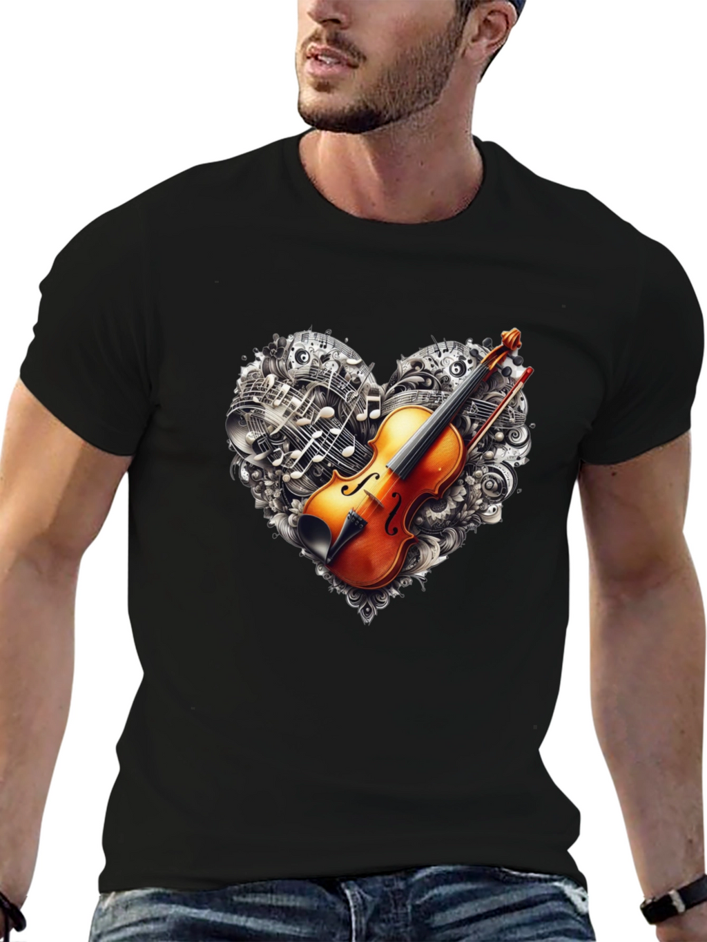 Violin Music Heart T-Shirt