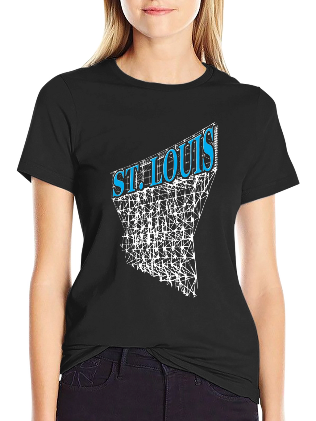 St. Louis Graphic Tee - Black Cotton Blend
