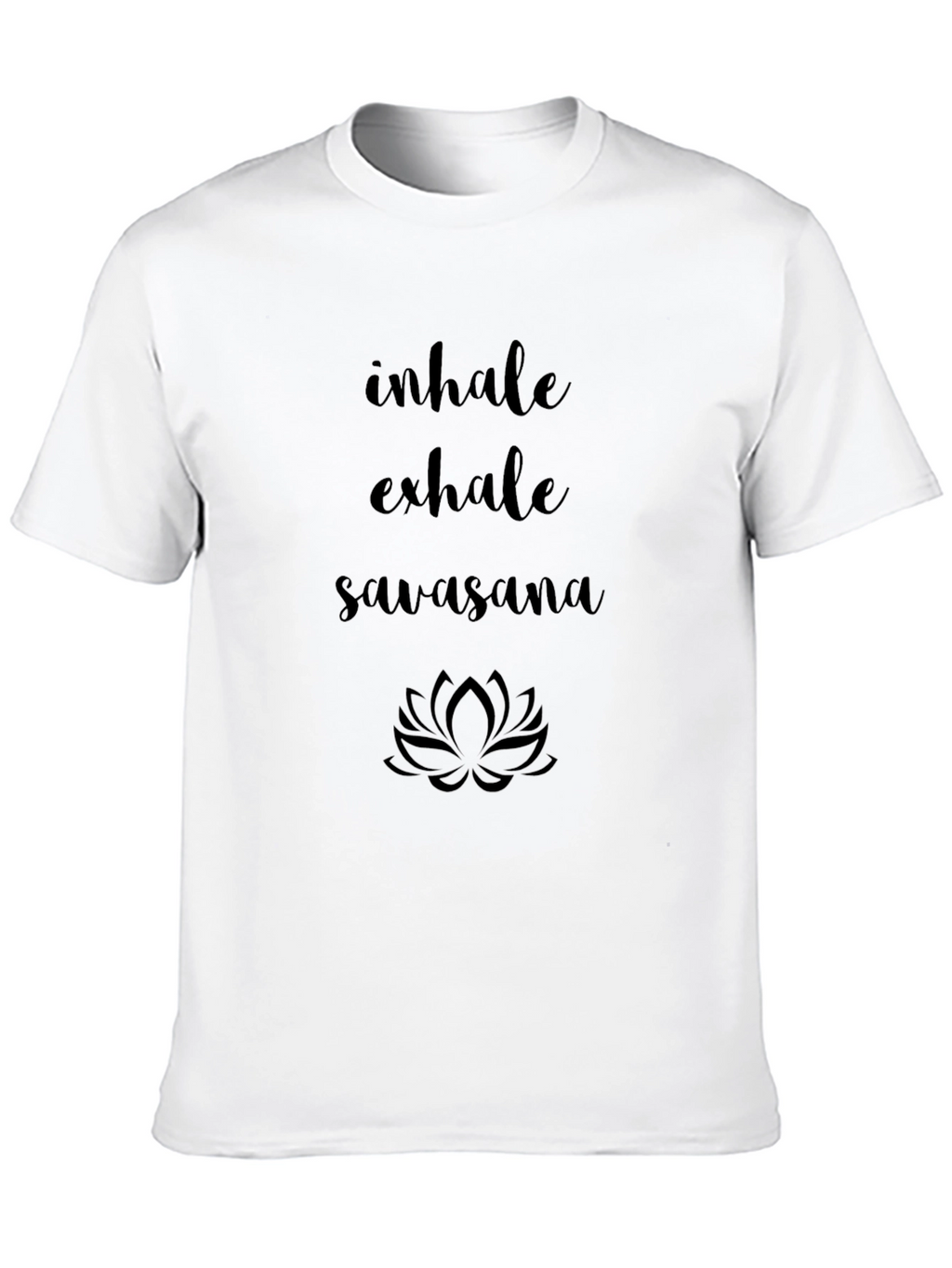 Yoga Inhale Exhale Savasana Lotus Graphic Tee