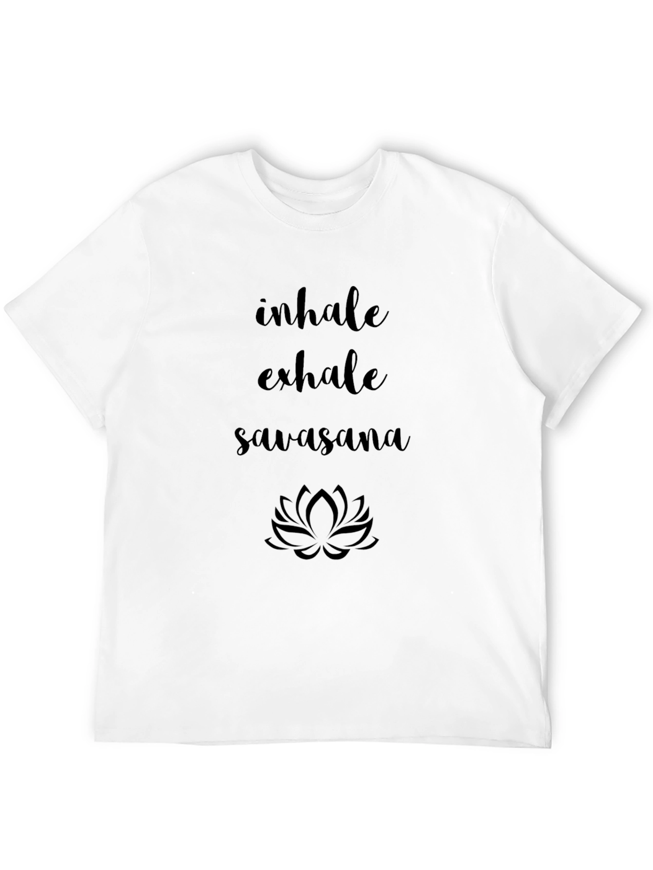 Yoga Inhale Exhale Savasana Lotus Graphic Tee