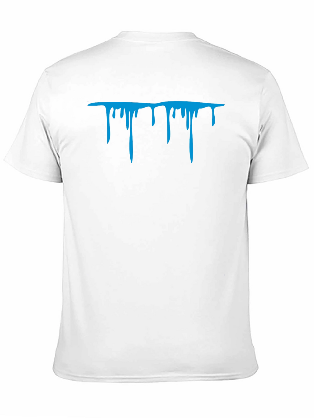 Blue Drip Graphic Black T-Shirt
