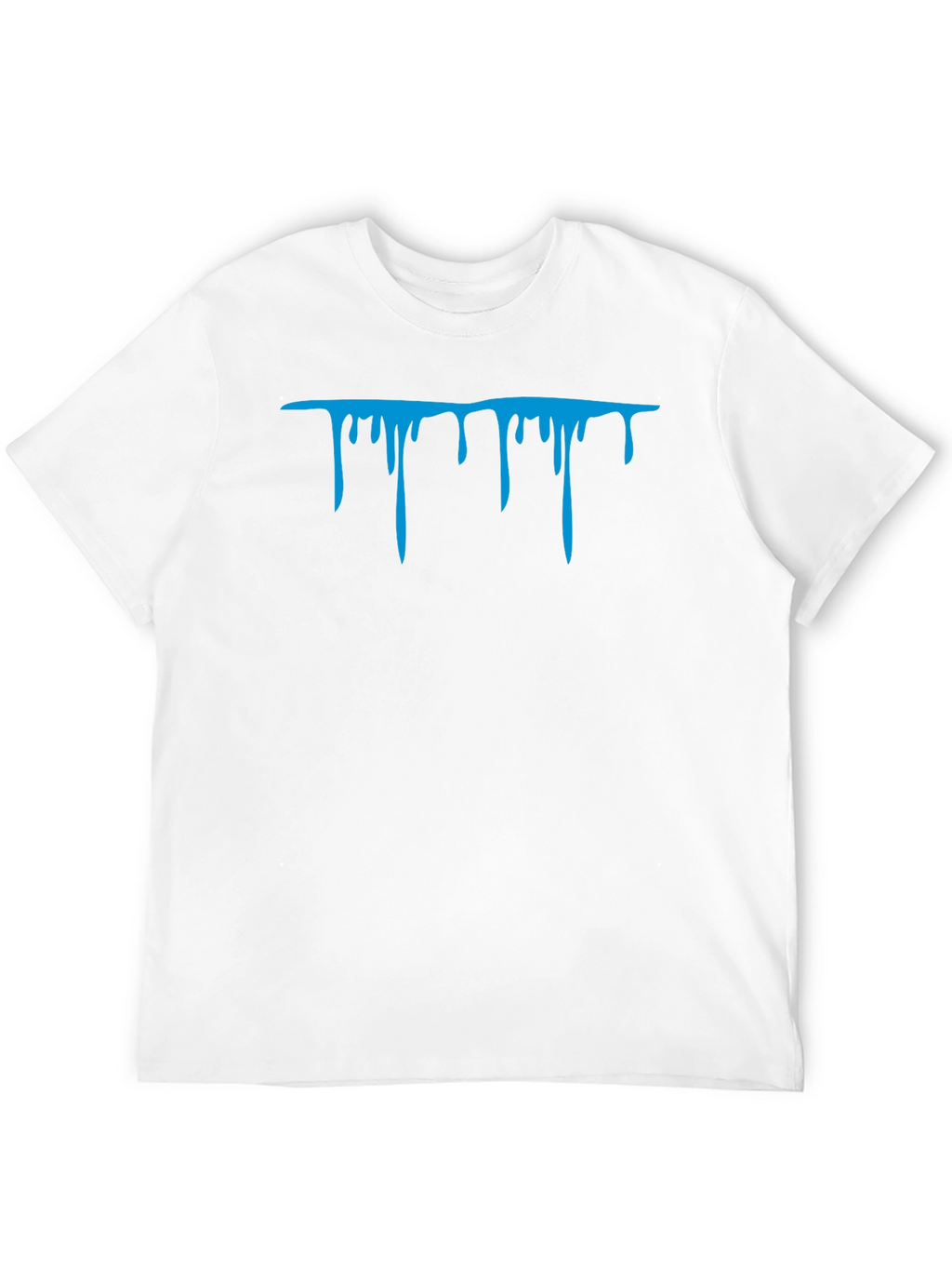 Blue Drip Graphic Black T-Shirt