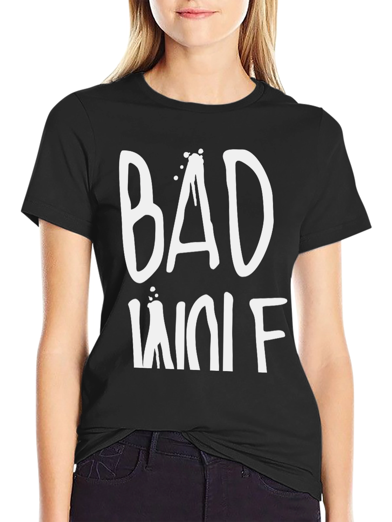 Bad Wolf Graphic Tee - Mens Black Cotton T-Shirt