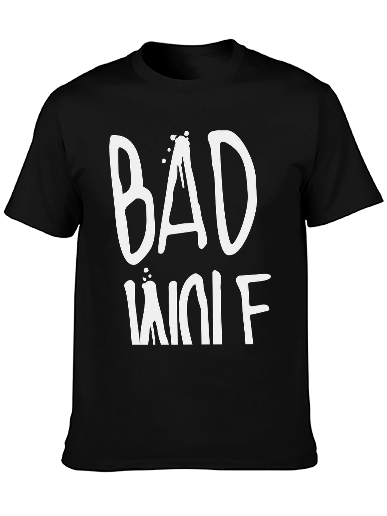 Bad Wolf Graphic Tee - Mens Black Cotton T-Shirt