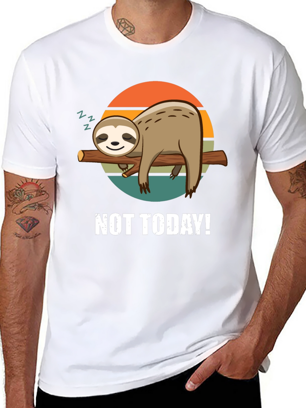 Not Today Sloth Graphic Tee - Relaxed Comfort