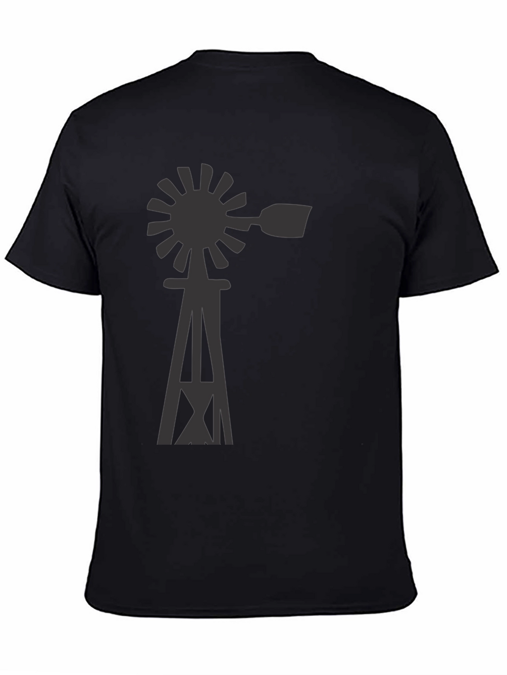 Windmill Graphic Tee - Black Cotton Blend
