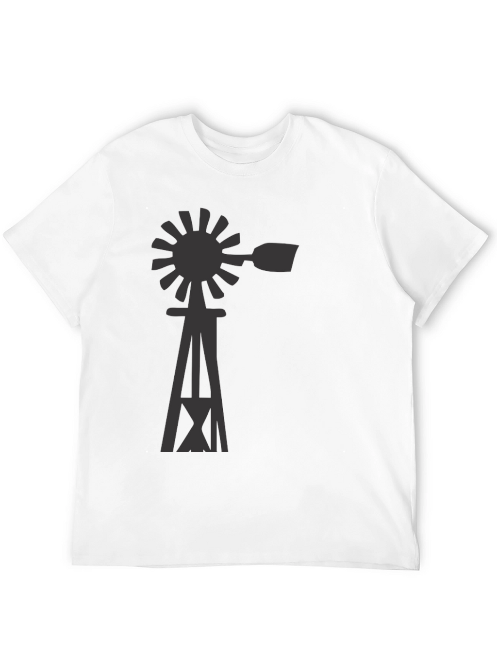 Windmill Graphic Tee - Black Cotton Blend