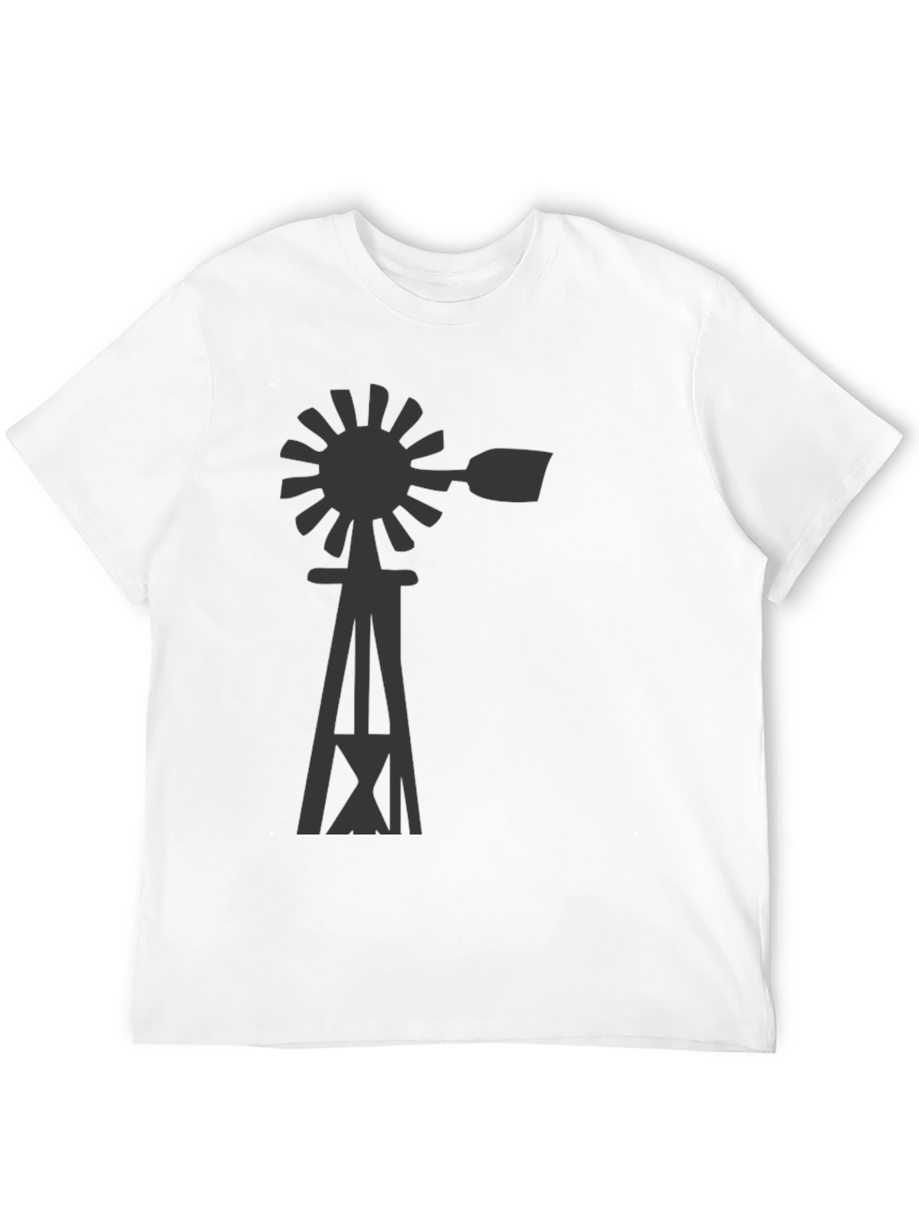 Windmill Graphic Tee - Black Cotton Blend