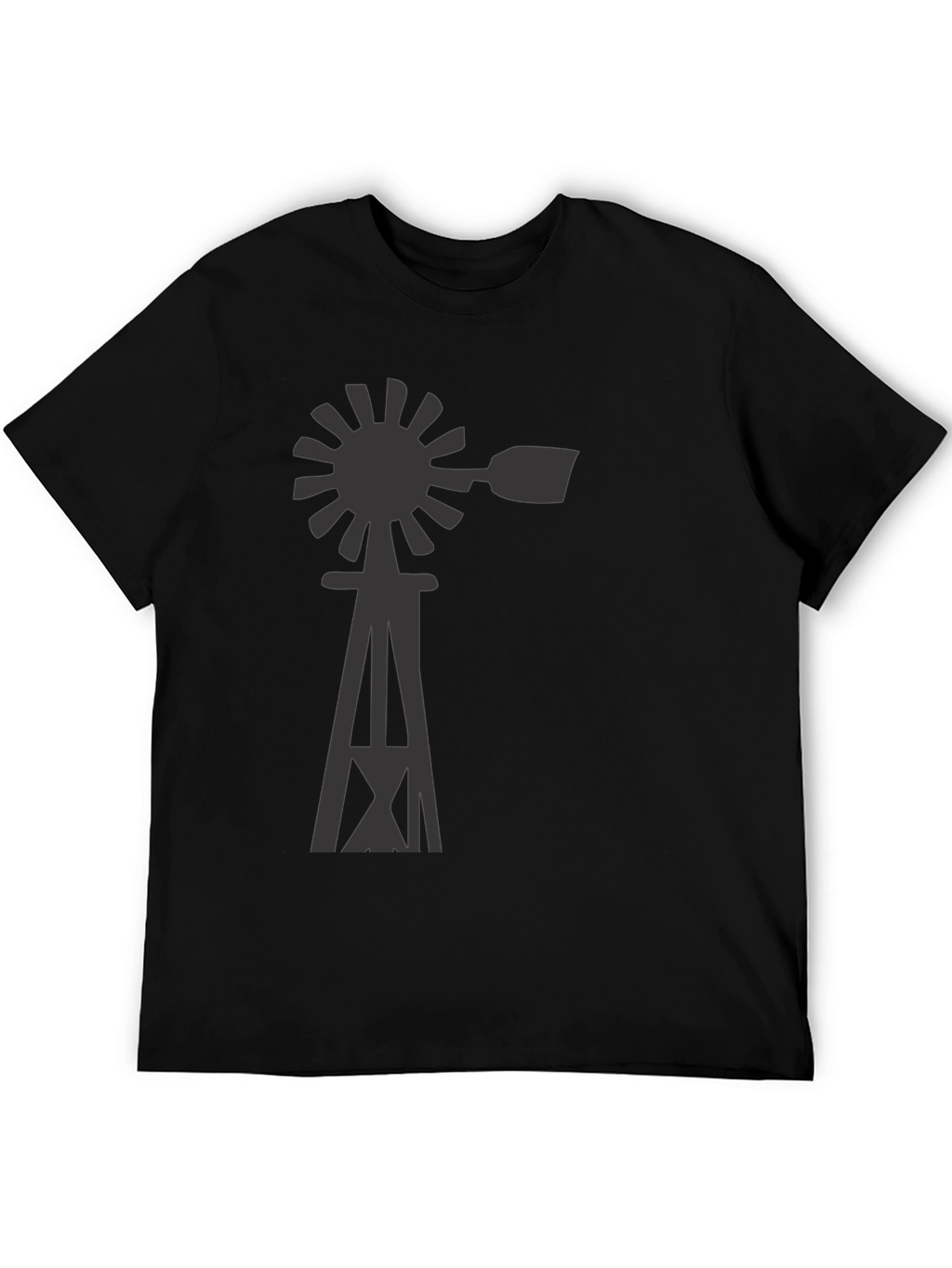 Windmill Graphic Tee - Black Cotton Blend
