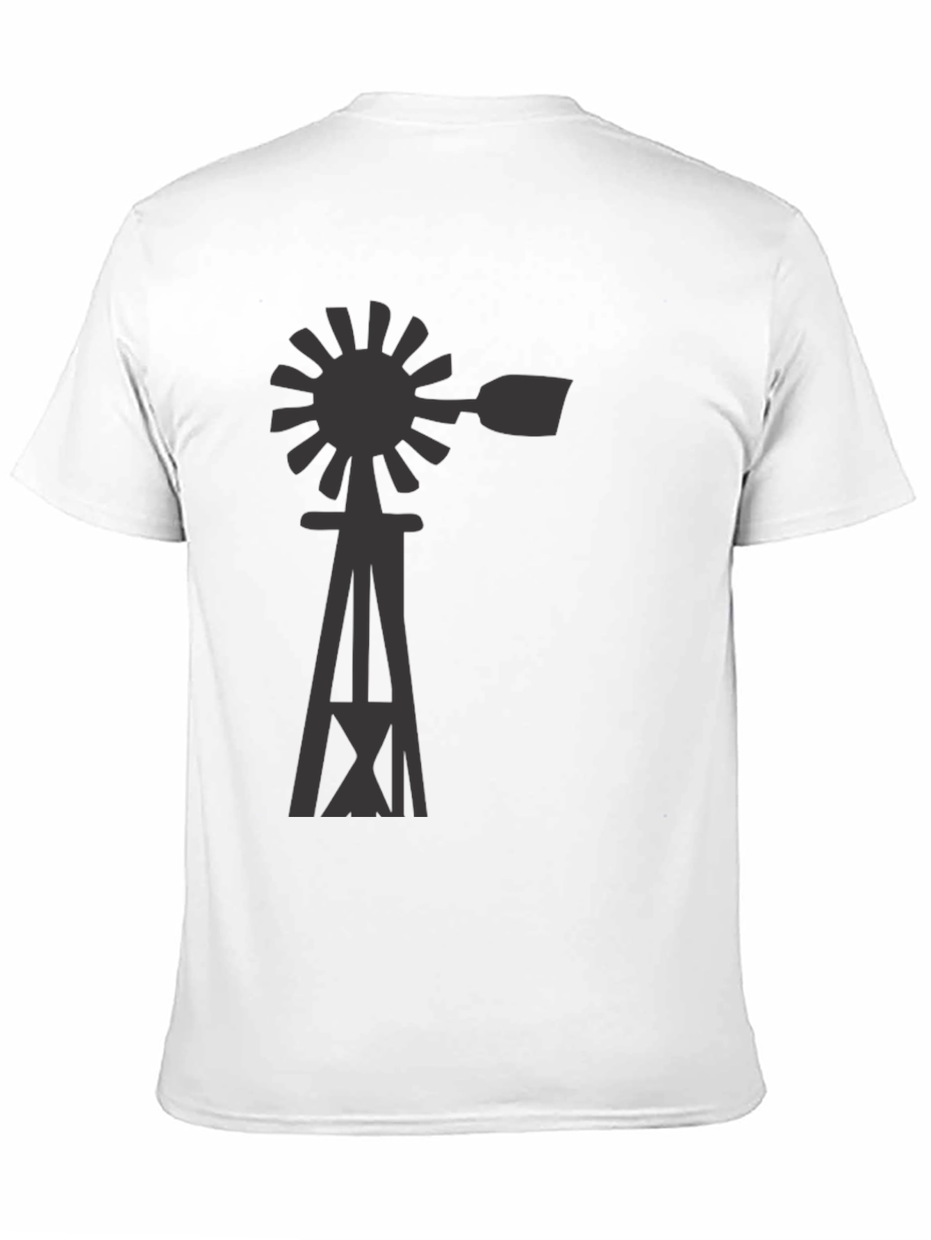 Windmill Graphic Tee - Black Cotton Blend