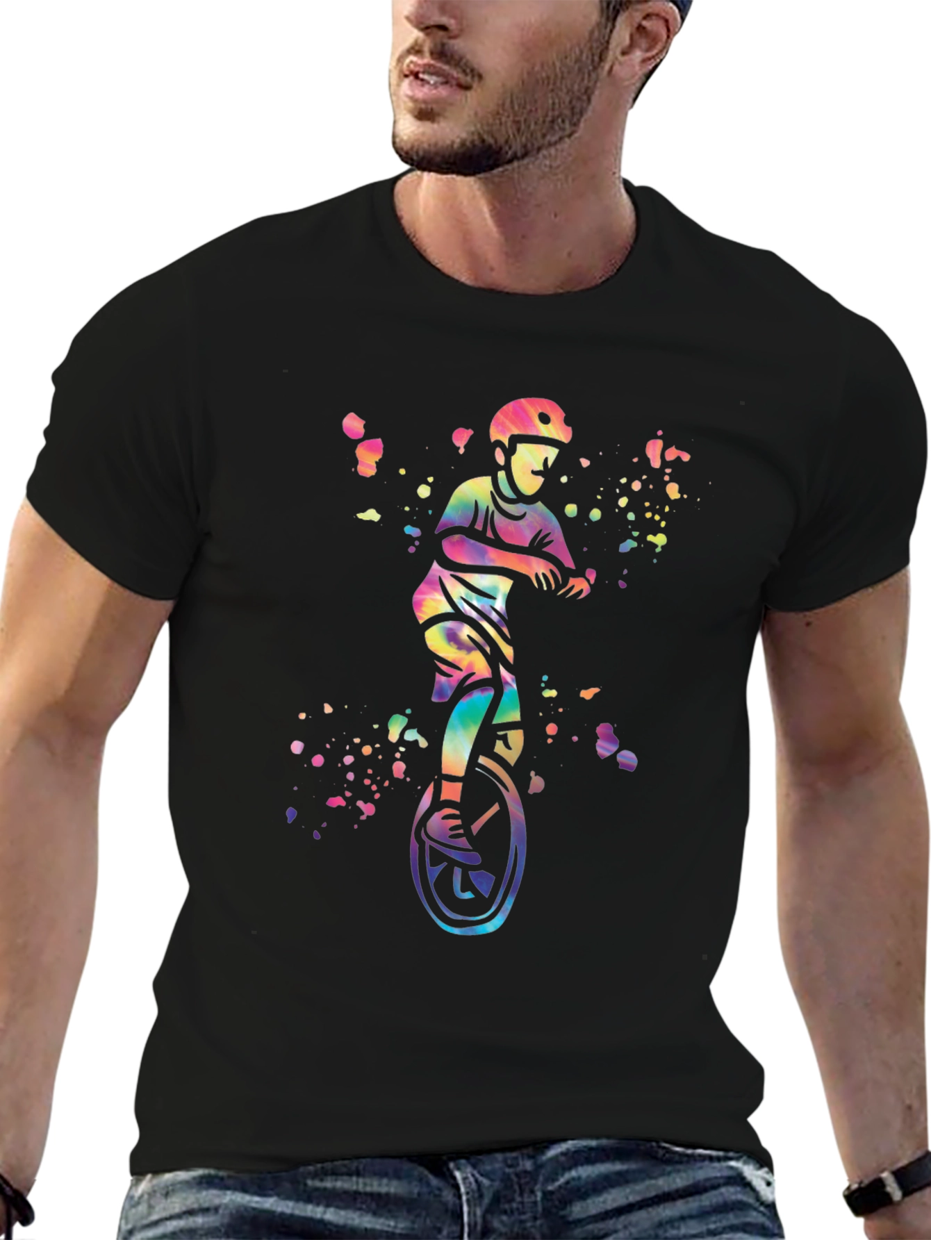 Unicycle Watercolor Graphic Tee